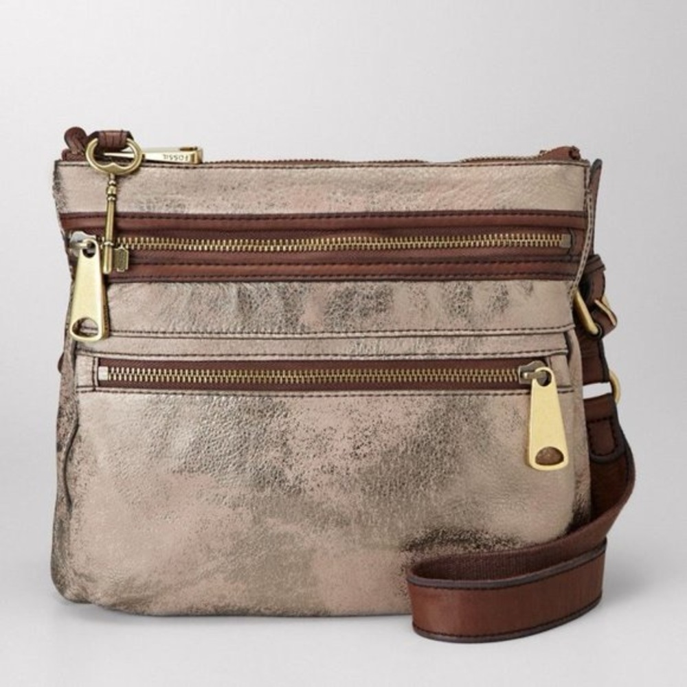 Metallic Crossbody Bag Fossil
